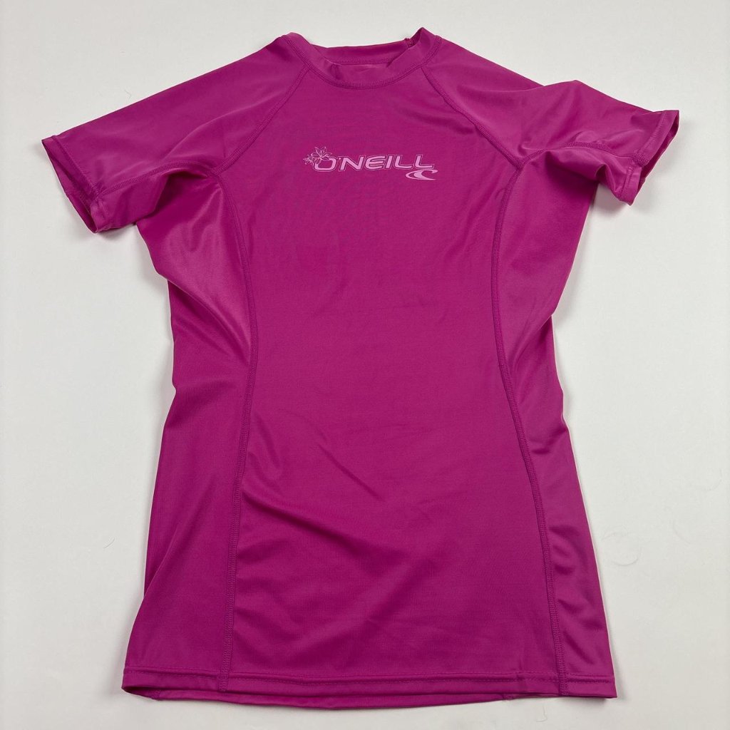 Oneill Rashguard Womens L Pink Upf 50 Short Sleeve Swimwear